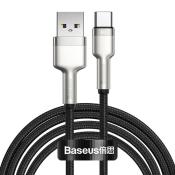 Baseus Cafule Metal Data kabel USB - USB Typ C 66W Quick Charge 2m czarny (CAKF000201)