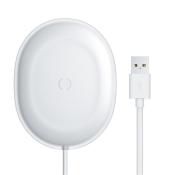 Baseus Jelly bezprzewodowa ładowarka Qi 15 W do telefonu słuchawek + kabel USB - USB Typ C biały (WXGD-02)