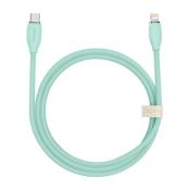 Baseus kabel, przewód USB Typ C – Lightning 20W długość 1,2 m Jelly Liquid Silica Gel – zielony