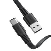 Ugreen płaski kabel USB - USB Typ C Quick Charge 3 A 1 m czarny (US332 10972)