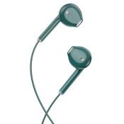 XO Słuchawki przewodowe EP54 jack 3,5mm douszne zielone