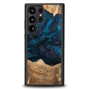 Etui z drewna i żywicy na Samsung Galaxy S23 Ultra Bewood Unique Neptun - granatowo-czarne