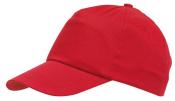 5-segmentowa czapka FAVOURITE, czerwony