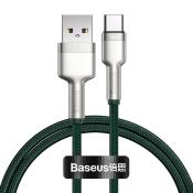 Baseus kabel Cafule Metal USB - USB-C 1,0 m zielony 40W