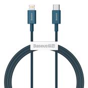 Baseus Superior kabel USB Typ C - Lightning do szybkiego ładowania Power Delivery 20 W 1 m niebieski (CATLYS-A03)