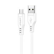 Acefast kabel USB - micro USB 1,2m, 2,4A biały (C3-09 white)