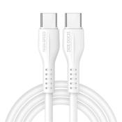 Dux Ducis K-V kabel USB Typ C - USB Typ C 60 W 3A 1 m Power Delivery Quick Charge biały