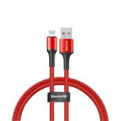 Baseus kabel Halo USB - Lightning 1,0 m 2,4A czerwony