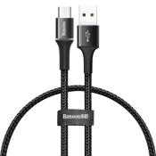 Baseus kabel Halo USB - microUSB 0,25 m 3A czarny