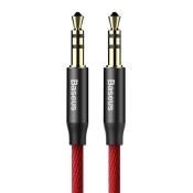 Baseus kabel audio Yiven M30 jack 3,5 mm - jack 3,5 mm 1,5 m czerwono-czarny