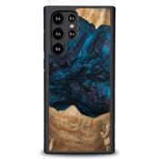 Etui z drewna i żywicy na Samsung Galaxy S22 Ultra Bewood Unique Neptun - granatowo-czarne