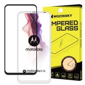 Wozinsky super wytrzymałe szkło hartowane Full Glue na cały ekran z ramką Case Friendly Motorola One Fusion+ (Fusion Plus) czarny