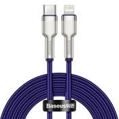 Baseus kabel Cafule Metal PD USB-C - Lightning 2,0 m fioletowy 20W