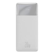 Baseus Bipow powerbank z szybkim ładowaniem 10000mAh 20W biały (Overseas Edition) + kabel USB-A - Micro USB 0.25m biały (PPBD050502)