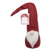 Filcowy świąteczny skrzat ze spiczastą czapką HANS, czerwony