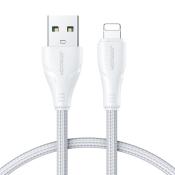 Joyroom kabel USB - Lightning 2.4A 0,25 m biały (S-UL012A11)
