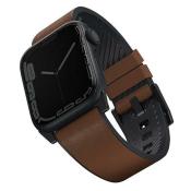 UNIQ pasek Straden Apple Watch Series 1/2/3/4/5/6/7/8/SE/SE2/Ultra 42/44/45/49mm. Leather Hybrid Strap brązowy/brown