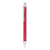 Mosiężny długopis BUDAPEST, czerwony matowy