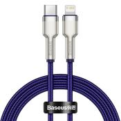Baseus kabel Cafule Metal PD USB-C - Lightning 1,0 m fioletowy 20W