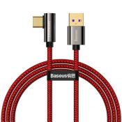 Baseus Legendary kątowy kabel przewód dla graczy USB - USB Typ C 66W 1m czerwony (CACS000409)