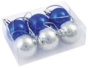 Ozdoby świąteczne XMAS LINE, niebieski, srebrny