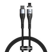 Baseus Zinc magnetyczny kabel USB Typ C - Lightning Power Delivery 20 W 1 m czarny (CATLXC-01)