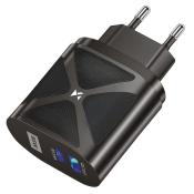 Wozinsky mała ładowarka GaN 65W z portami USB, USB wspiera szybkie ładowanie czarna (WWCGM1)