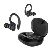 Devia słuchawki Bluetooth TWS Pop1 czarne sportowe