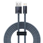 Baseus kabel do iPhone USB - Lightning 2m, 2,4A szary (CALD000516)