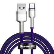 Baseus kabel Cafule Metal USB - USB-C 2,0 m fioletowy 40W