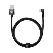 Baseus MVP 2 Elbow kątowy kabel przewód z bocznym wtykiem USB / Lightning 1m 2.4A czarny (CAVP000001)