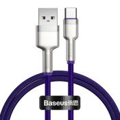 Baseus kabel Cafule Metal USB - USB-C 1,0 m fioletowy 40W