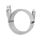 Dudao samoorganizujący magnetyczny kabel przewód USB - Lightning 5 A 1 m szary (L1xsL light gray)