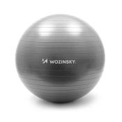 Wozinsky piłka gimnastyczna 65 cm do ćwiczeń rehabilitacyjna srebrny