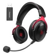 Tronsmart Shadow gamingowe bezprzewodowe słuchawki z mikofonem dla graczy czerwony (372309)