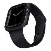 UNIQ etui Valencia Apple Watch Series 4/5/6/7/8/SE 45/44mm. grafitowy/graphite