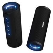 Tronsmart T6 Pro przenośny bezprzewodowy głośnik Bluetooth 5.0 45W podświetlenie LED czarny (448105)
