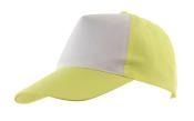 5 segmentowa czapka SHINY, biały, żółty