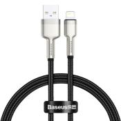 Baseus Cafule Metal Data kabel USB - Lightning 2,4 A 0,25 m czarny (CALJK-01)