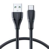 Joyroom kabel USB - USB C 3A Surpass Series do szybkiego ładowania i transferu danych 1,2 m czarny (S-UC027A11)