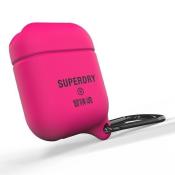 Etui SuperDry na AirPods 1/2 Waterproof - różowe