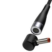 Baseus magnetyczny kabel do zasilania ładowania laptopa Lenovo USB Typ C - DC Round (4 mm x 1,7 mm) 100W 2m czarny (CATXC-T01)