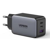 Ugreen ładowarka sieciowa GaN 2x USB Typ C / 1x USB 65W Power Delivery szary (10335)