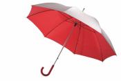 Lekki parasol SOLARIS, czerwony, srebrny
