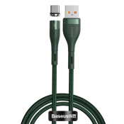 Baseus kabel magnetyczny Zinc USB - USB-C 1,0 m 3A zielony