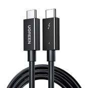 Ugreen kabel przewód USB C (męski) - USB C (męski) Thunderbolt 4 100W / 8K 60Hz / 40Gb/s 0.8m czarny (US501)