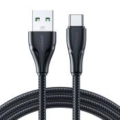 Joyroom kabel USB - USB C 3A Surpass Series do szybkiego ładowania i transferu danych 3 m czarny (S-UC027A11)