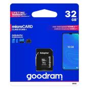 Goodram Microcard 32 GB karta pamięci micro SD HC UHS-I class 10, adapter SD (M1AA-0320R12)