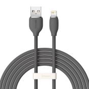 Baseus kabel, przewód USB – Lightning 2,4A długość 2 m Jelly Liquid Silica Gel – czarny