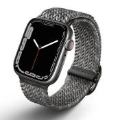 Etui Uniq pasek Aspen na Apple Watch 44/42/45 mm Series 1/2/3/4/5/6/7/8/SE/SE2 Braided DE szary/pebble grey